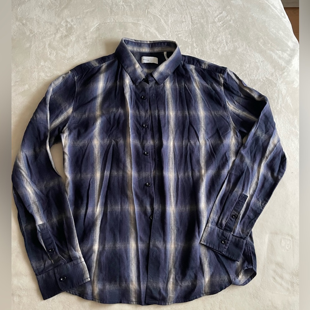 Blue Plaid Button-Up Shirt BLDWN